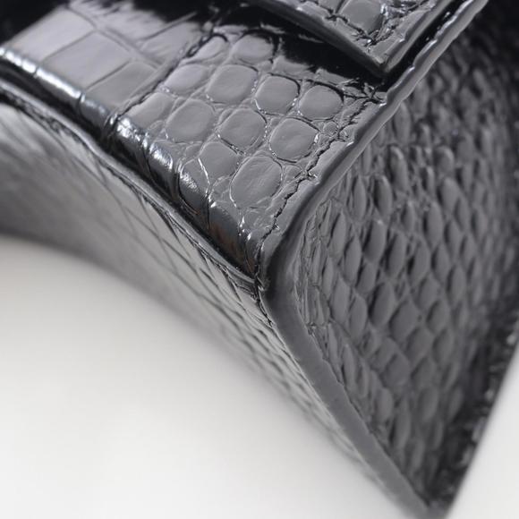Balenciaga Hourglass Small Handbag, Leather, Women's, Black - Picture 9 of 10